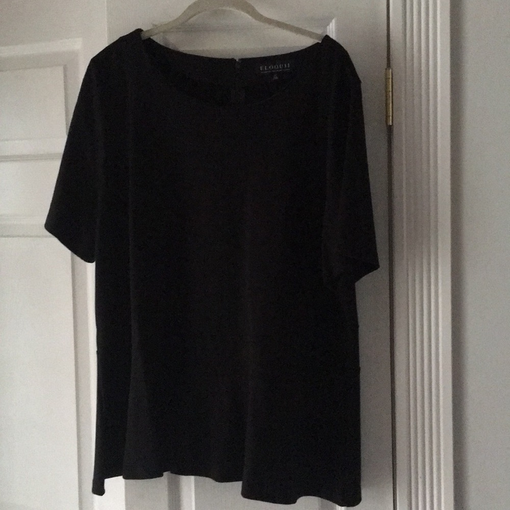 Asymmetrical eloquii peplum top